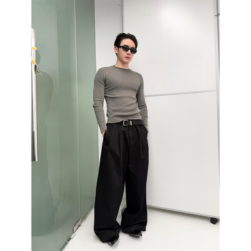 NFAI25SS轻薄坑条针织长袖