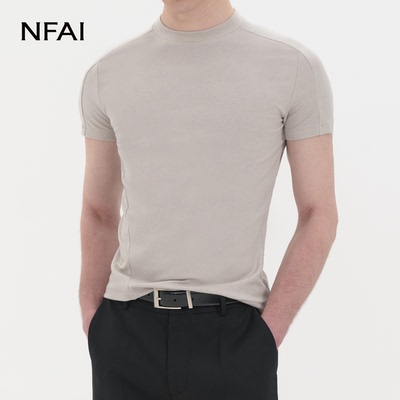 NFAI 26SS 插片短袖 美丽奴羊毛莱赛尔/修饰身形/基础好物