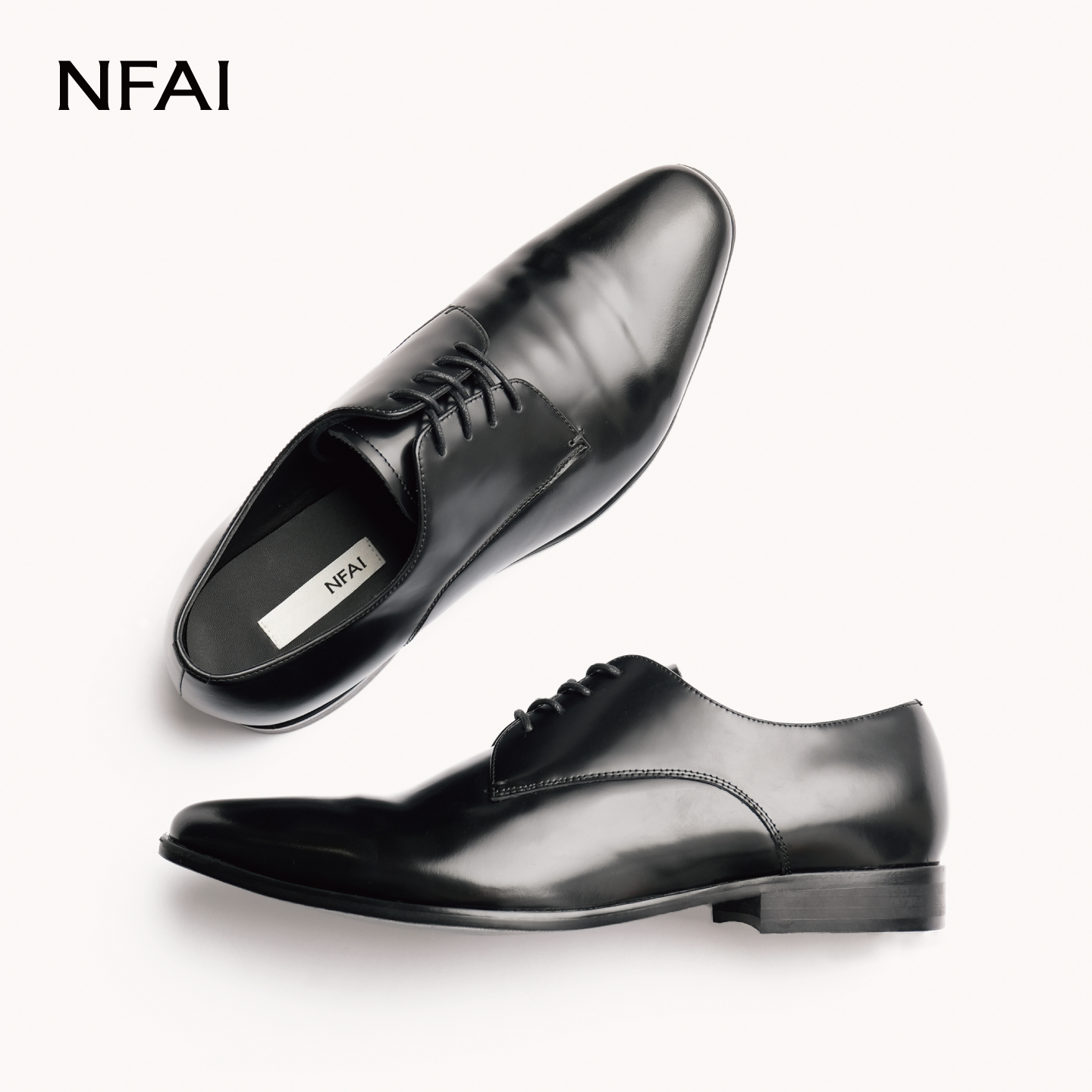 NFAI 26SS 尖头褶皱德比皮鞋 意产牛皮/自然褶皱/特调鞋楦 - 实物图