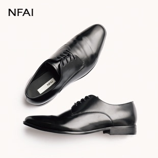 NFAI 26SS 尖头褶皱德比皮鞋 意产牛皮/自然褶皱/特调鞋楦