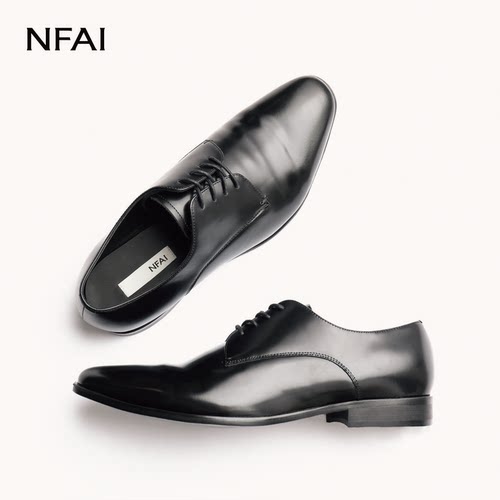 NFAI 26SS 尖头褶皱德比皮鞋 意产牛皮/自然褶皱/特调鞋楦