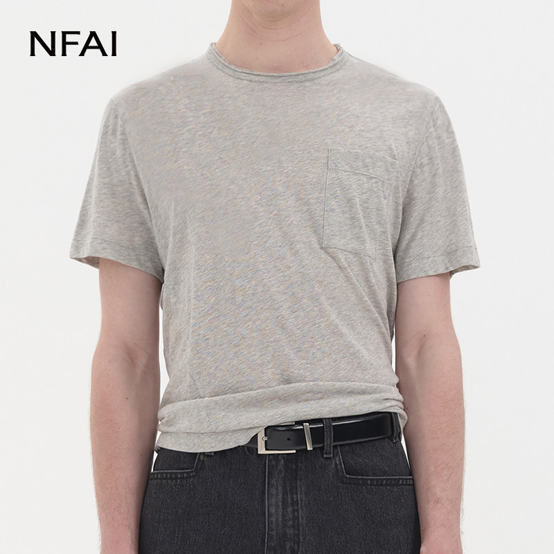 NFAI26SS桑蚕丝胸袋短袖图片