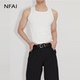 修身 坦克背心 舒适透气 NFAI U形领口 弹力不紧绷