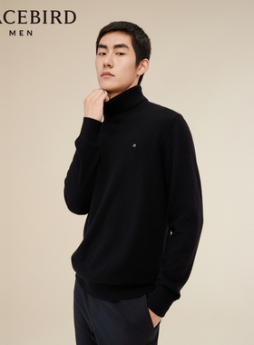 【商场同款】太平鸟男装保暖线衫新款高领毛衣B1EGD414