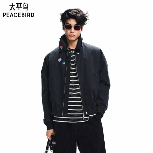 【商场同款】太平鸟男装立领羽绒服26冬新款夹克面包服B2ACG4151