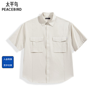 休闲衬衫 夏外穿式 男士 舒适潮流肌理感衬衫 衬衣潮 时尚 太平鸟男装