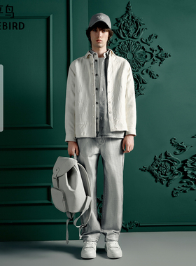 太平鸟男装纯棉牛仔裤潮Daria ong联名 B1HAE4917