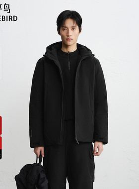 【商场同款】太平鸟男装羽绒服冬季保暖连帽90白鸭绒 B1ACF4B46