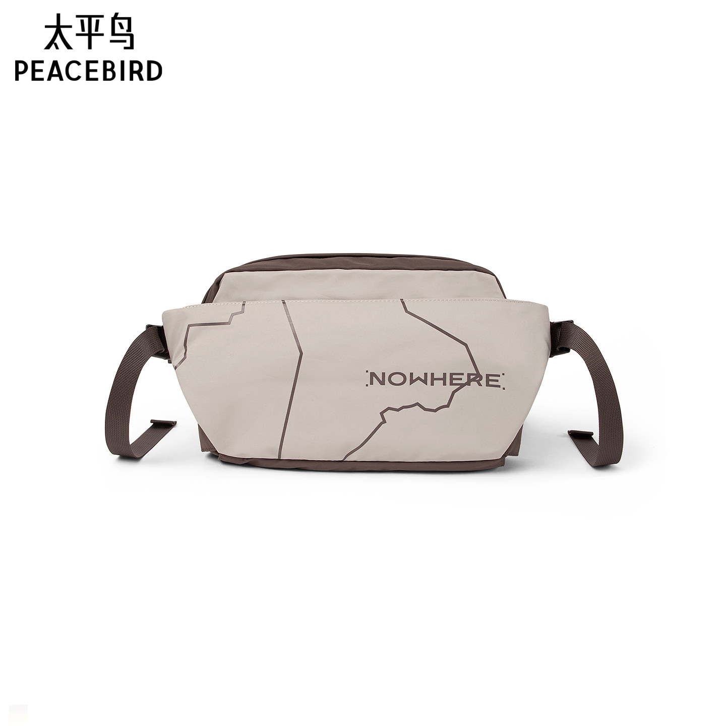 太平鸟男装 休闲单肩包男士户外运动单肩包时尚背包男士包包潮