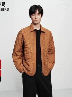 【商场同款】太平鸟男装棉衣25冬季新款宽松满版绗缝 B2ABF4122