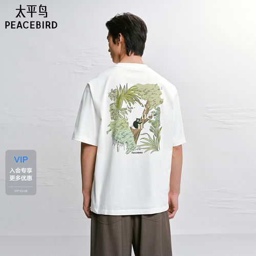 【商场同款】太平鸟男装 2026年夏季新款前胸印花T恤男B2CNG2258