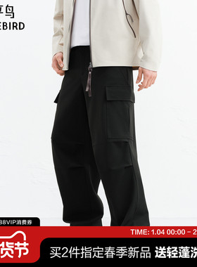 【商场同款】太平鸟男装工装休闲裤2026新款潮流直筒裤B2GLG1159