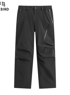 【AIRxPEACE】太平鸟男装工装休闲裤冬新款黑色宽松裤子B2GLF4483
