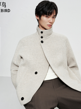 【商场同款】太平鸟男装休闲毛呢大衣骆驼绒男士大衣潮B1AAF4204@