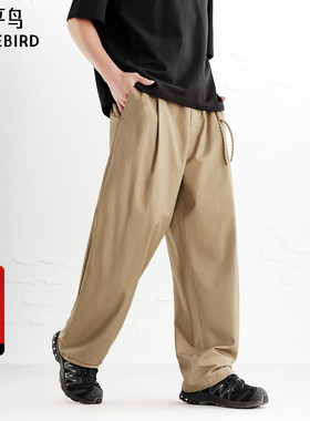 【商场同款】太平鸟男装 2025年秋季新款卡其长裤休闲裤B2GBF3229