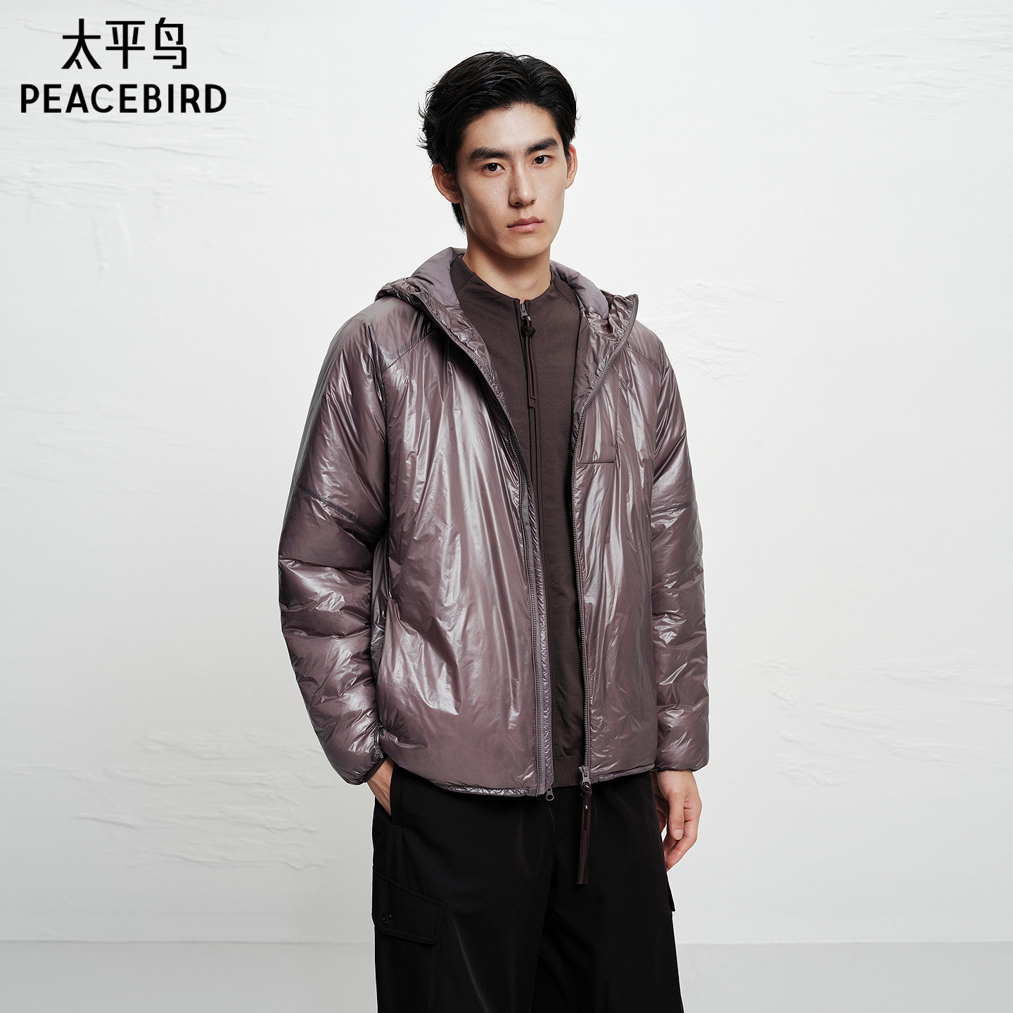 【AIRxPEACE】太平鸟男装休闲棉衣防风连帽男士时尚外套B2ABF4188