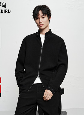 【商场同款】太平鸟男装 休闲毛衫字母提花羊毛混纺毛衣B1EAF4232