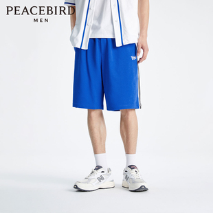 秋季 太平鸟男装 商场同款 B1GND2341 男士 休闲裤 蓝色中短裤