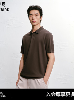 【商场同款】太平鸟男装莱赛尔Polo衫夏新款老钱风短袖B1COG2287#