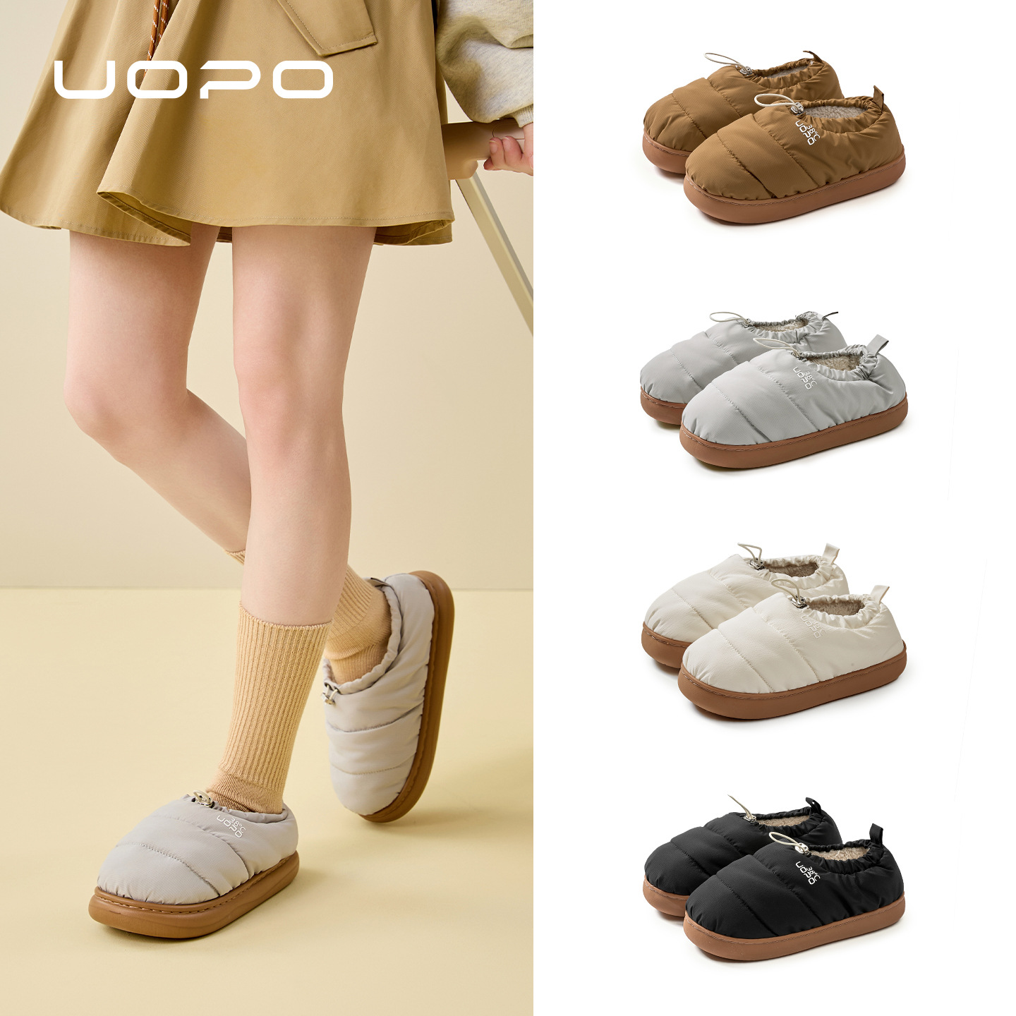 棉拖鞋秋冬季新品情侣室内居家保暖加绒毛毛拖鞋防水鞋面冬天拖鞋