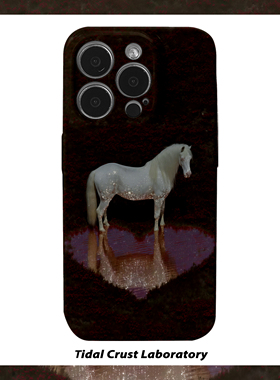 艺术流光白马之心马年菲林二合一手机壳适用苹果17nova14华为p70mate60小米15opporen14ovivo荣耀300iPhone16