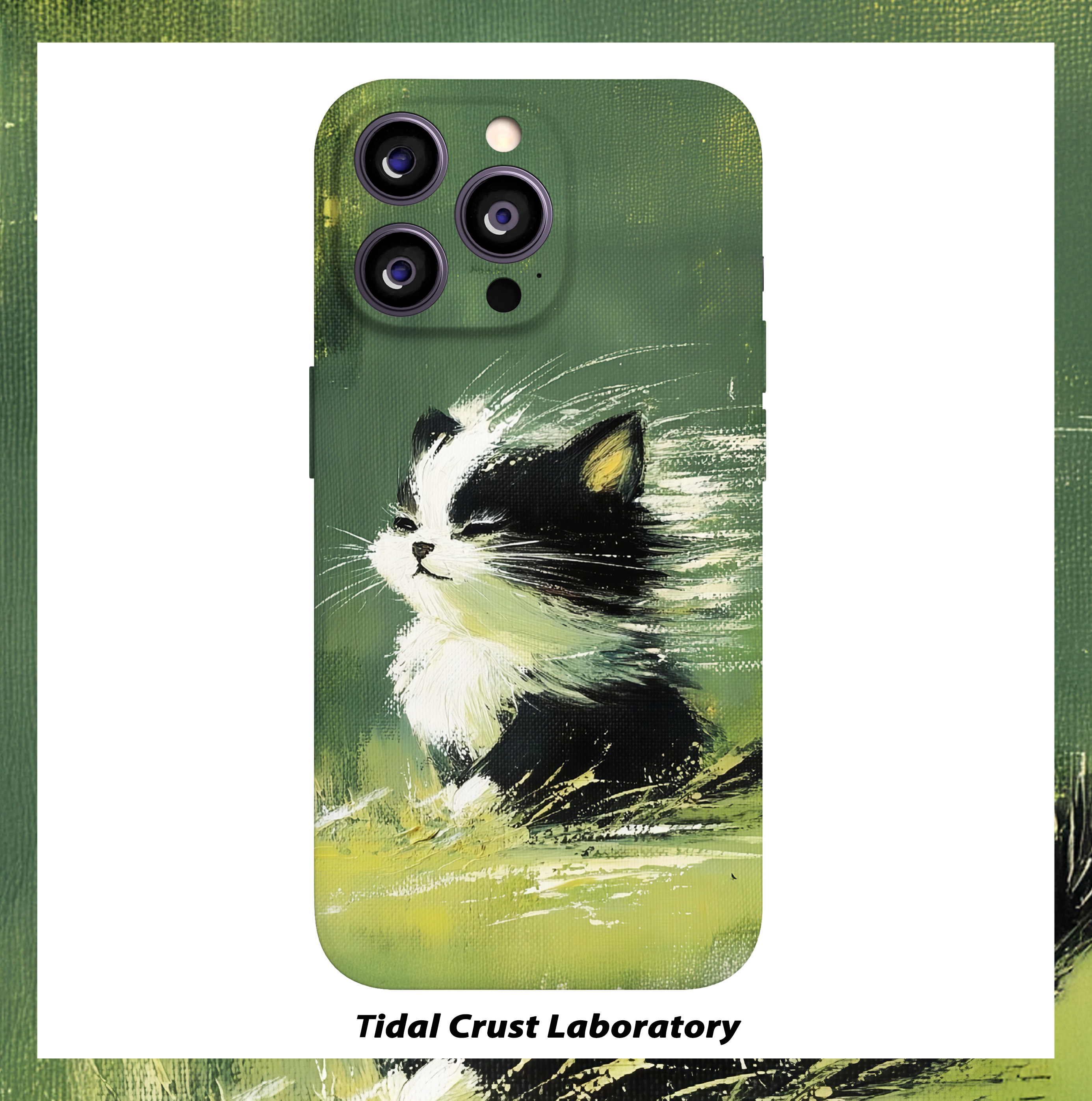 潦草风中凌乱小猫油画菲林二合一手机壳适用苹果17nova14华为p70mate60小米15opporen14ovivo荣耀300iPhone16,3C数码配件,手机保护套/壳,淘宝优惠券,粉丝福利购,淘宝优惠卷