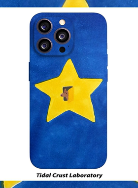 小狗在星星中复古蓝色菲林二合一手机壳适用苹果17nova14华为p70mate60小米15opporen14ovivo荣耀300iPhone16