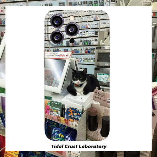 可爱复古恶搞收银猫咪菲林二合一手机壳适用苹果17nova14华为p70mate60小米15opporen14ovivo荣耀300iPhone16