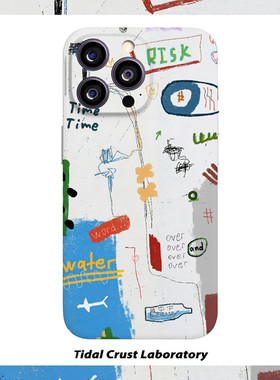 简约涂鸦蓝色清新线条菲林二合一手机壳适用苹果17nova14华为p70mate60小米15opporen14ovivo荣耀300iPhone16