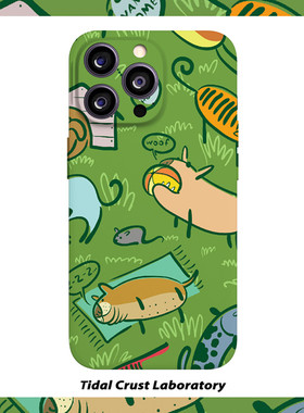 绿色卡通面包卡比巴拉菲林二合一手机壳适用苹果17nova14华为p70mate60小米15opporen14ovivo荣耀300iPhone16