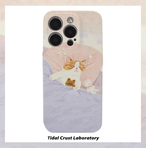 萌系甜美熟睡的猫猫菲林二合一手机壳适用苹果17nova14华为p70mate60小米15opporen14ovivo荣耀300iPhone16