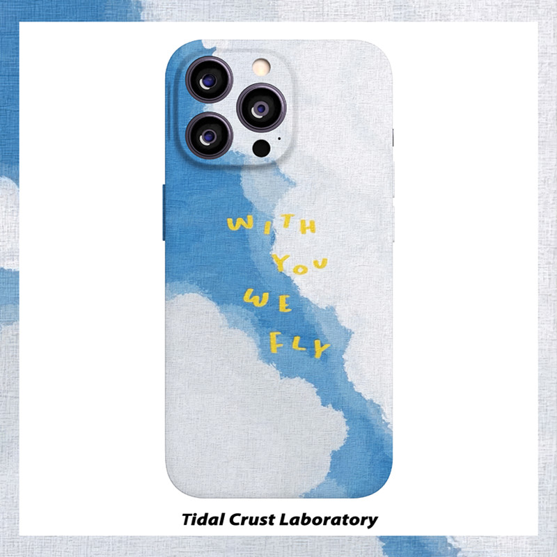 牵你手跟我走蓝清新飞菲林二合一手机壳适用苹果17nova14华为p70mate60小米15opporen14ovivo荣耀300iPhone16