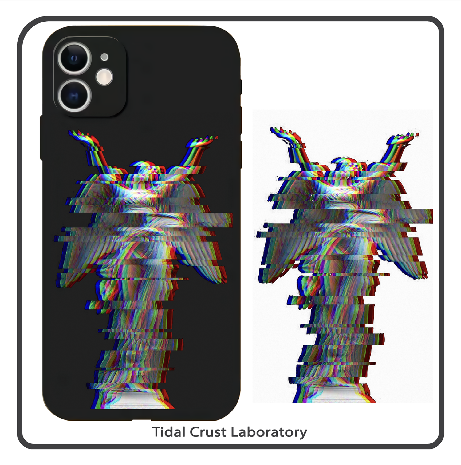 液态硅胶意象天使全包手机壳