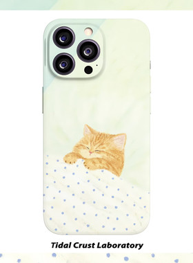 可爱手绘猫咪盖被睡觉菲林二合一手机壳适用苹果17nova14华为p70mate60小米15opporen14ovivo荣耀300iPhone16