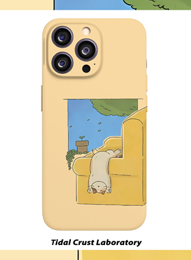 惬意的猫咪可爱黄色菲林二合一手机壳适用苹果17nova14华为p70mate60小米15opporen14ovivo荣耀300iPhone16