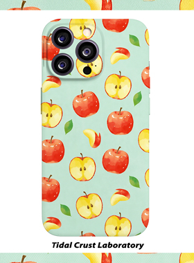 清新水彩满屏红色苹果菲林二合一手机壳适用苹果17nova14华为p70mate60小米15opporen14ovivo荣耀300iPhone16