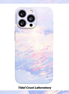 淡紫色自由飞舞的鱼菲林二合一手机壳适用苹果17nova14华为p70mate60小米15opporen14ovivo荣耀300iPhone16