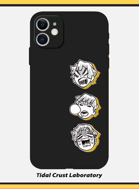 黑色卡通鬼灭之刃卡通日漫全包手机壳适用苹果15nova10华为p50E/mate40小米13opporeno9vivo荣耀80iPhone14