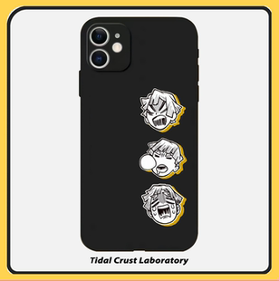 黑色卡通鬼灭之刃卡通日漫全包手机壳适用苹果15nova10华为p50E mate40小米13opporeno9vivo荣耀80iPhone14