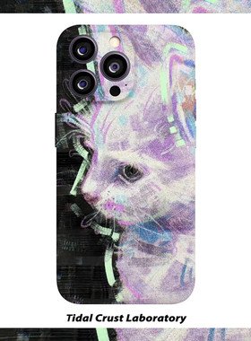 炫酷复古黑猫可爱撞色菲林二合一手机壳适用苹果17nova14华为p70mate60小米15opporen14ovivo荣耀300iPhone16