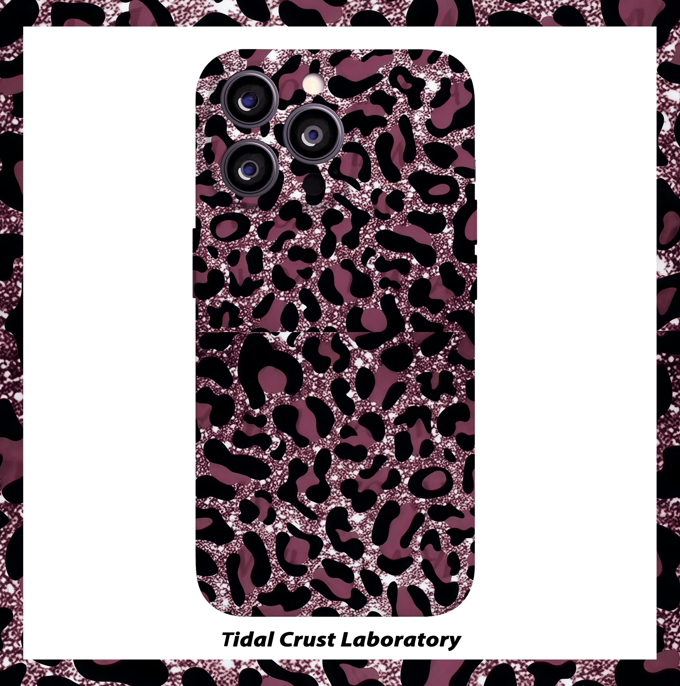 粉黑撞色甜酷豹纹艺术菲林二合一手机壳适用苹果17nova14华为p70mate60小米15opporen14ovivo荣耀300iPhone16