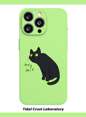 可爱黑色猫咪怎么回事菲林二合一手机壳适用苹果17nova14华为p70mate60小米15opporen14ovivo荣耀300iPhone16