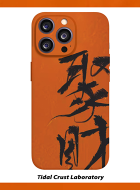 聚财发财黄色国风书法菲林二合一手机壳适用苹果17nova14华为p70mate60小米15opporen14ovivo荣耀300iPhone16