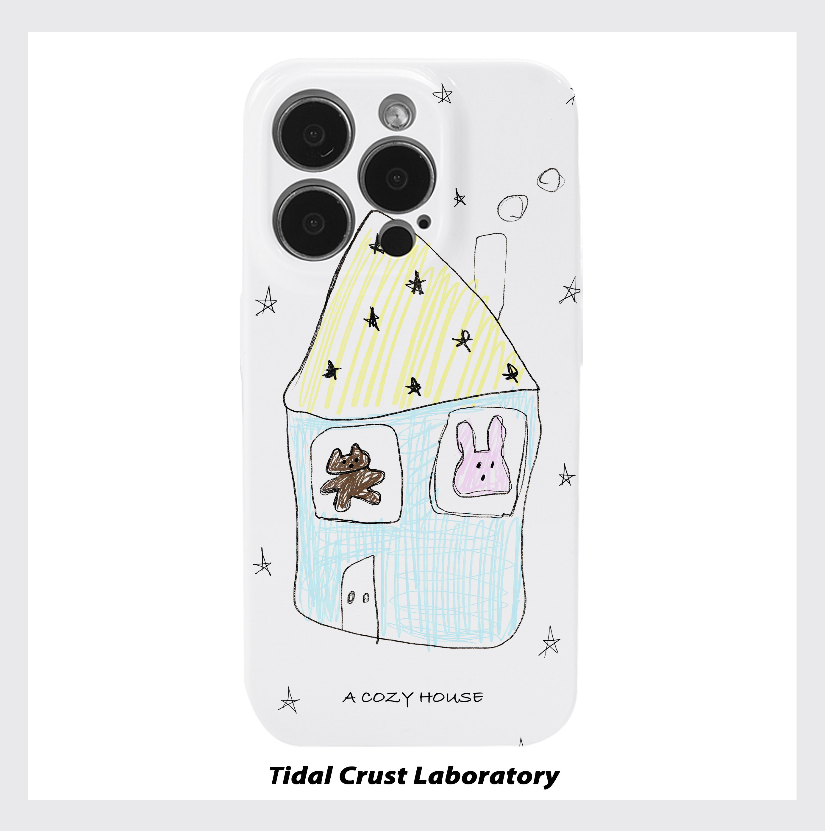 卡通彩绘舒适的房子菲林二合一手机壳适用苹果17nova14华为p