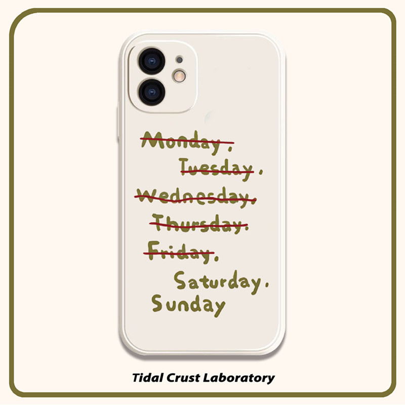 周末万岁文字恶搞创意液态硅胶全包手机壳适用苹果17nova14华为p70/mate70小米15opporeno14vivo荣耀iPhone15