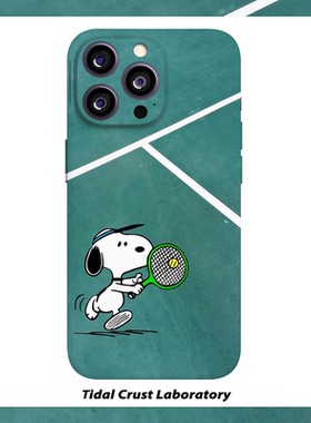 蓝色美漫史努比网球菲林二合一手机壳适用苹果17nova14华为p70mate60小米15opporen14ovivo荣耀300iPhone16