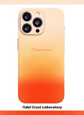 复古渐变橙色日落艺术菲林二合一手机壳适用苹果17nova14华为p70mate60小米15opporen14ovivo荣耀300iPhone16