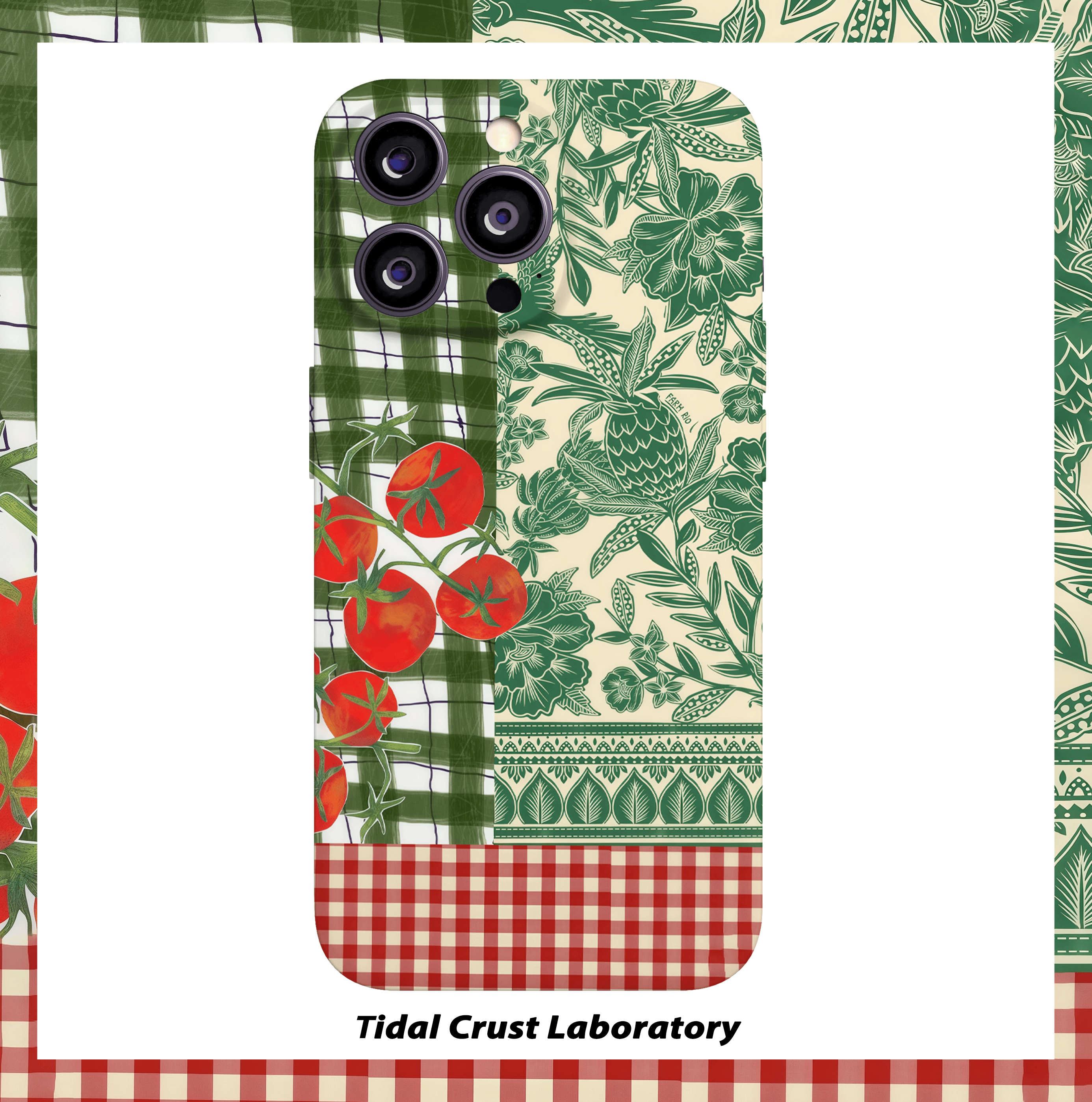 复古田园果蔬格子拼接菲林二合一手机壳适用苹果17nova14华为p70mate60小米15opporen14ovivo荣耀300iPhone16