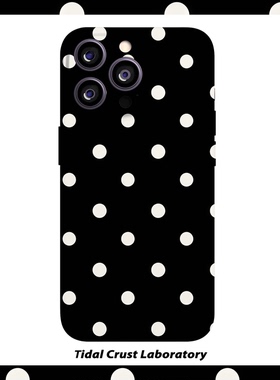 现代极简主义白色波点菲林二合一手机壳适用苹果17nova14华为p70mate60小米15opporen14ovivo荣耀300iPhone16