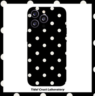 现代极简主义白色波点菲林二合一手机壳适用苹果17nova14华为p70mate60小米15opporen14ovivo荣耀300iPhone16